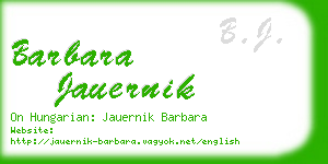 barbara jauernik business card